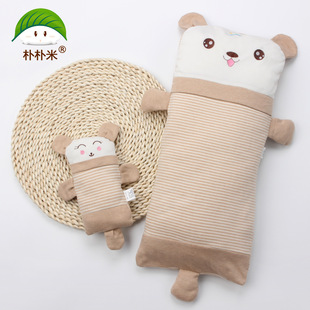 宝宝枕头新生婴儿荞麦定型枕加长0-1-5岁纯棉彩棉儿童卡通长枕头