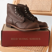 美版Red Wing红翼复古固特异8111高帮系带工装靴经典圆头皮靴