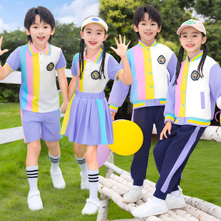 班服小学生校服春秋，三件套幼儿园园，服运动装一年级儿童演出服夏款