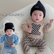 新生婴儿套装秋冬装男女宝宝小熊毛衣针织衫大PP毛线裤两件套洋气
