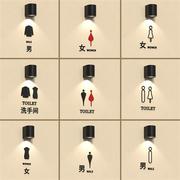 高档男女洗手间标识牌酒店公共卫生间指示牌厕所门牌带灯创意