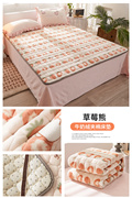 珊瑚牛奶绒床铺垫褥子冬天保暖毛毯子(毛毯子)床垫，软垫家用防滑垫被床上用