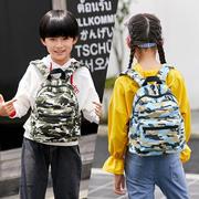 迷彩帆布双肩包男女孩，通用亲子款，旅游背包小学生儿童幼儿园书包