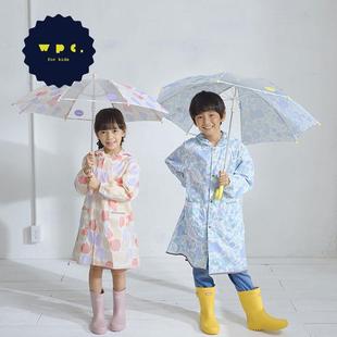 Wpc.日系儿童伞可爱防夹手长柄伞小学生雨伞萌娃装备轻薄雨衣雨披