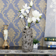 创意镂空家居陶瓷花瓶工艺品 现代客厅桌子装饰品 陶瓷摆设品