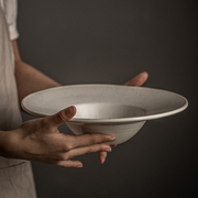 北欧创意个性纯色意面草帽盘西餐牛排盘意面盘陶瓷飞碟盘欧式汤盘