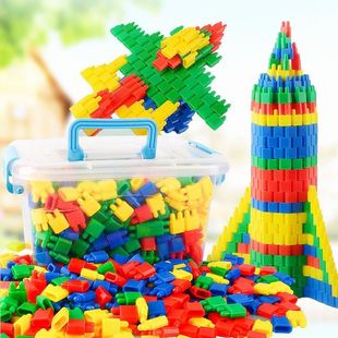 火箭子弹头小颗粒，积木拼装玩具3-9岁塑料，拼插儿童早教益智玩具