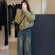 羽绒棉服女2023秋冬款，宽松短款小个子加厚面包服棉袄棉衣外套