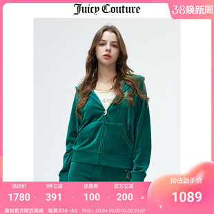 juicycouture橘滋外套女春季美式休闲复古天鹅绒夹克