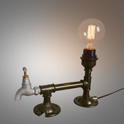 爱迪生灯泡台灯插电式书桌客厅，餐厅白炽灯灯饰水管装饰怀旧氛围灯