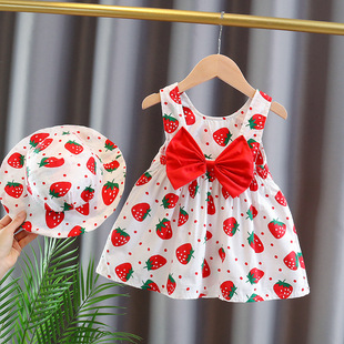婴儿夏季吊带连衣裙，01-2-3岁小宝宝夏装，女孩裙子洋气公主裙潮