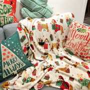 超值可爱卡通午睡毯法兰绒毯子办公室沙发毯夏季圣诞风空调盖毯