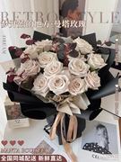 高级曼塔玫瑰花束鲜花速递同城订花上海北京广州杭州花店生日配送
