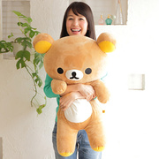 rilakkuma70cm日本正版轻松熊毛绒公仔玩具拉拉熊大号抱枕ll