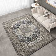 美式复古地毯极简轻奢别墅客厅沙发茶几，垫子抽象渐变简约卧室毯子