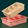 桌面塑料长方形收纳筐抽屉，分隔整理盒厨房a4纸杂物多用置物小篮子