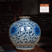 景德镇陶瓷摆件仿古官窑，青花陶瓷器家居客厅博古架装饰品
