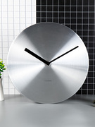 工业风铝制挂钟14英寸艺术，轻薄创意时尚个性，静音客厅北欧简约挂表