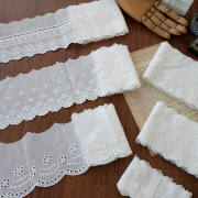 白色全棉棉布刺绣蕾丝，花边辅料diy手工，服装拼接布艺窗帘家纺花边