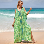 轻柔新潮波西米亚长裙，沙滩罩衫度假沙滩衣，比基尼泳衣外套罩衫yx02