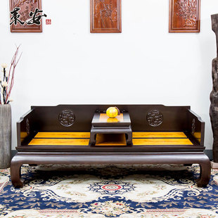 红木罗汉床组合酸枝紫檀，榻全实木新中式三人位客厅，沙发金丝楠家具