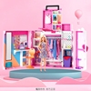 芭比（带娃娃）女孩生日礼物过家家玩具-时尚双层梦幻衣橱HGX57