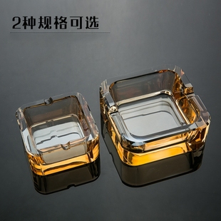 工艺品烟灰缸创意烟缸方形，烟灰缸高档水晶玻璃，烟灰缸高端实用精致