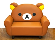 创意卡通维尼熊轻松熊动物小沙发客厅宝宝儿童皮质读书角阅读座椅
