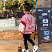 儿童春秋款棒球服时尚外套春季2024女童宝宝夹克洋气上衣童装