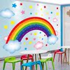 可爱卡通墙贴自粘儿童房客厅，墙面趣味装饰贴幼儿园彩虹贴纸可移除