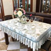定制欧式伸缩折叠桌子套西餐桌布，布艺茶几正方形，餐桌罩台布餐桌i.