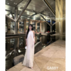 gabby希腊女神蕾丝褶皱拼接仙气时尚显瘦度假风连衣裙a2424