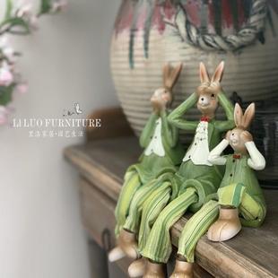 爱可三不兔子吊脚娃娃装杂 家居摆件 结婚礼物货客厅卧室饰品
