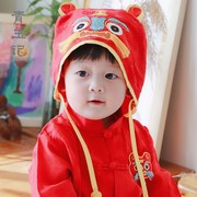 周岁女男宝宝虎头帽手工汉服儿童帽子婴儿老虎帽中国风大人