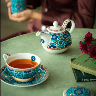 英国丹侬Dunoon骨瓷茶壶  子母壶欧式茶具马克杯杯碟礼盒伊什塔尔