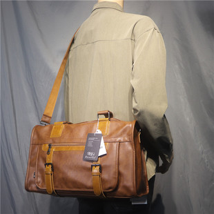 threebox潮牌男式旅行包休闲商务男手提包，横款大容量斜挎单肩包