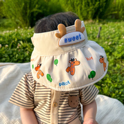 婴儿帽子夏季宝宝可爱超萌空顶帽春秋，薄款遮阳防晒男童女童太阳帽