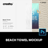 休闲度假沙滩巾浴巾毛巾毛毯logo印花图案设计贴图ps样机素材模板