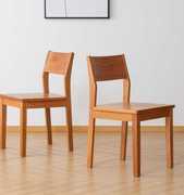 北欧简约实木樱桃木，餐椅日式现代书桌椅靠背椅，家用小户型办公
