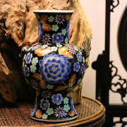 两高河陶瓷花瓶家居插花玄关装饰品花器欧式居家新古典摆件复古花