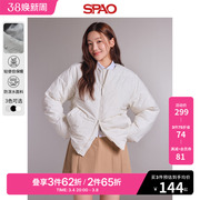 spao韩国同款春季男女短款棉服情侣加厚外套spjpd4tc01