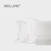 澜品现代简约白色菱形格纹床品三件套轻奢样板间酒店别墅床上用品