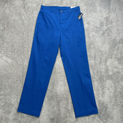 Brooks Brothers布克兄弟男士346系列直筒宽松奇诺裤宝蓝色长裤子
