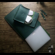 适用macbookair无磁内胆包13.6苹果笔记本电脑包pro14牛皮保护套，16英寸防水超薄air15.2寸