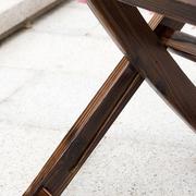 全实木餐桌可伸缩折叠防腐木户外庭院阳台桌椅小户型便携桌椅组合