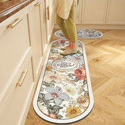 美式风格厨房专用防油地垫 可擦免清洗耐脏防水防滑脚垫子pvc地毯