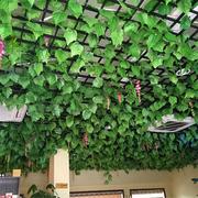 初衷仿真葡萄藤条绿叶假植物藤蔓遮挡叶，室内装饰塑料蔓绿叶子假花