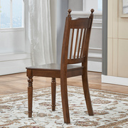 美式餐椅实木椅 休闲书房椅子 新古典餐椅餐桌组合 家用靠背