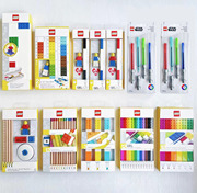 乐高文具盒铅笔套装笔记本学习用品彩色铅笔水笔男孩儿童益智礼物