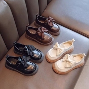 女童鞋子儿童公主小皮鞋，2024春秋款宝宝单鞋，英伦风女孩乐福鞋